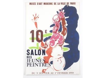 Poster- 1959 Rebeyrolle Salon Des Jeunes Peintres PARIS