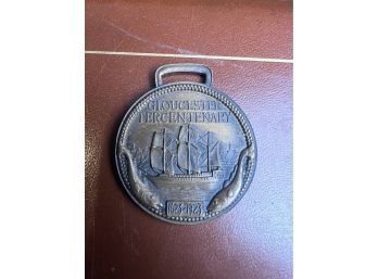 Gloucester Tercentenary 1623-1923 300th Anniversary Bronze Medal Token Watch Fob
