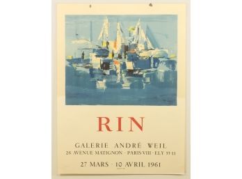 Poster- 1961 RIN Galerie Andre Weil Paris