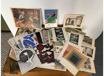 Large Lot Of Vintage Postcards- Albers, Matisse, Miro, Calder