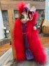 Vintage Heather Hykes Catnip Collection Doll Molly Red Hat Purple Dress