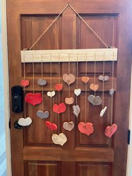 Rainbow Vertical Heart Wall Hanger 2large Rustic Heart Walldoor Hanger