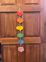 Rainbow Vertical Heart Wall Hanger 2