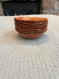 Wooden Snack Bowls - 8 Pcs