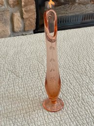 Pink Depression Glass Bud Vase
