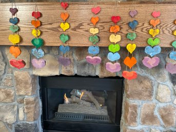 Heart Wall Hangers, Rainbow Colors: 8 Pcs.