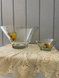 West Virginia Co. Butterfly Fruit/salad Bowls