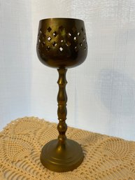 Vintage Brass Tea Light Votive Candle Goblet