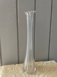 MCM Clear Swung Glass Vase - 12 Point