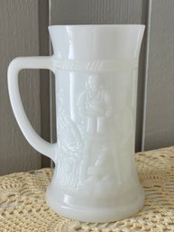 Federal Glass Co Milk Glass Beer Stein