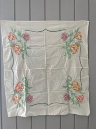 Vintage Embroidered Tablecloth