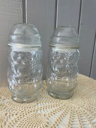Vintage Libby Santa Claus Candy Jar - Set Of 2