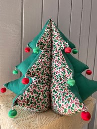 Vintage Pillow Stuffed Quilted Christmas Tree
