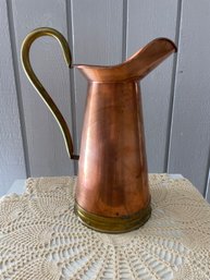 Vintage Tall Copper Pitcher