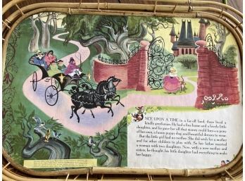 Vintage Bamboo Tray - 2 (horse And Carriage Tray)