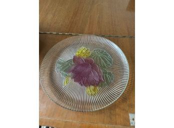 Vintage Embossed Kig Malaysia Floral Pattern Platter