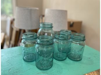 Blue Ball Glass Jars