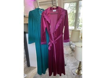 Vintage Nightgown And Robe - L