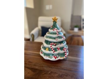 Vintage Christmas Tree Cookie Jar
