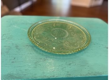 Indiana Glass Tiara Chantilly Green Platter