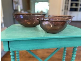 Purple Pyrex Bowls, Set Of 3 (1.5, 2.5 And 4L)