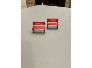 Coca Cola Town Benches - Set Of 2