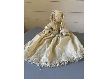 Vintage Fabric Stuffed Bunny