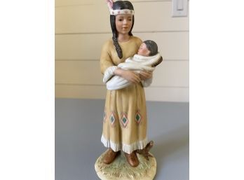 Homco Vintage Indian Maiden With Child