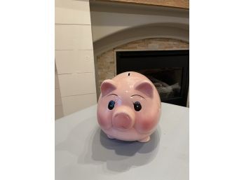 Vintage, Large Pink Piggy Bank