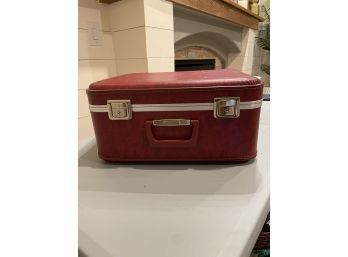 Red Leather Suitcase
