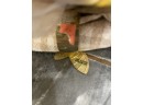 Brass Butterfly Napkin Rings With Napkins, 4 Each
