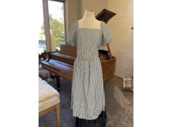 Vintage Black And White Striped Dress - Probably Handmade