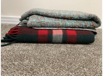 Blanket Lot 2 (set Of 2): Troy Robe Wool Blanket, Handmade Blanket