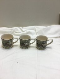 Lot Of 3 Johnson Brothers Friendly Village Coffee Cups