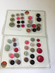 Vintage Buttons On Cards