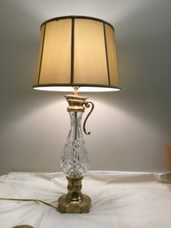 Stunning 33 Inch Tall Waterford Crystal Table Lamp