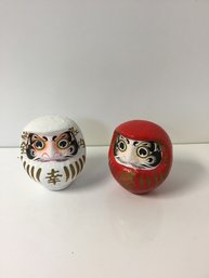 Red And White Daruma Dolls