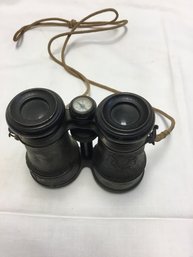 Antique French Binoculars With Compass