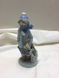 Lladro Winter Boy Figurine