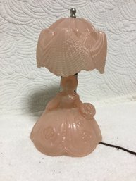 Vintage Pink Table Lamp Untested