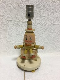 Vintage Humpty Dumpty Lamp Untested