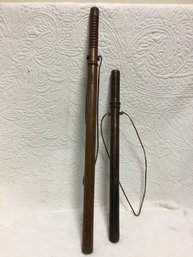 Lot Of 2 Vintage Police Batons