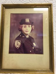 Vintage 10x15 Photo Policewoman NYPD