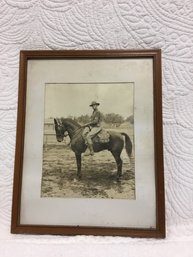 12x15 Man On Horse Framed Photo