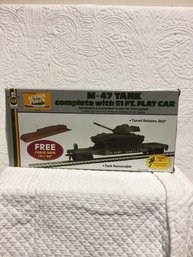 HO Scale M47 With Flat Car And Cargo Dock