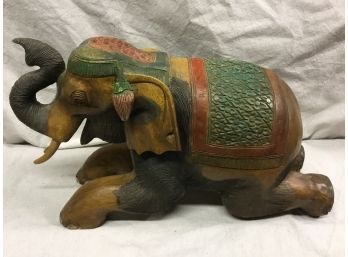 Exquisite Carved Wood Elephant