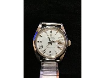 Mens Stainless Steel Rolex Oyster Perpetual Date