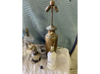 Box Lot Of Vintage Lamps