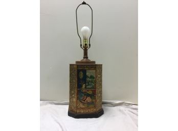 Vintage Tea Tin Tabletop Lamp