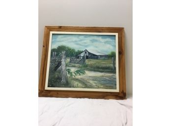 Signed Oil Painting In Beautiful Wood Frame